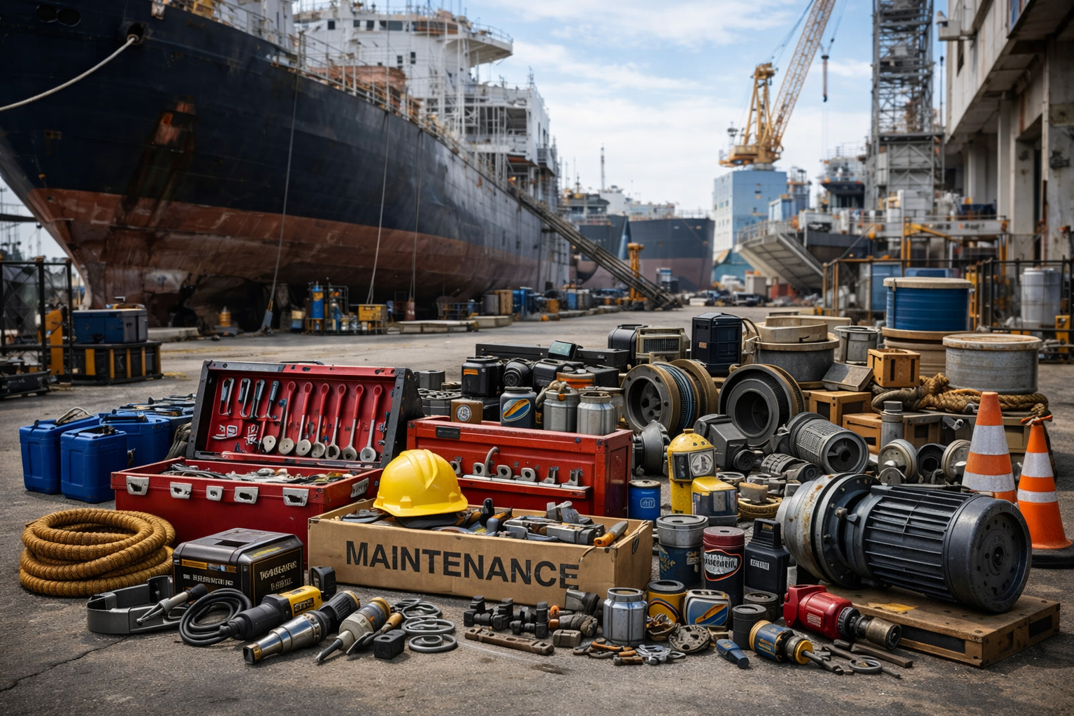 Ship repairs and maintenance support services
